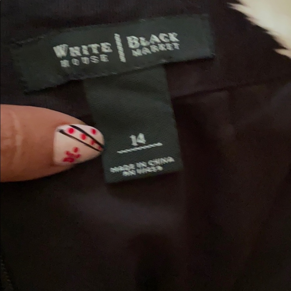 WHBM Aztec print black & white skirt sz 14 - Picture 5 of 8